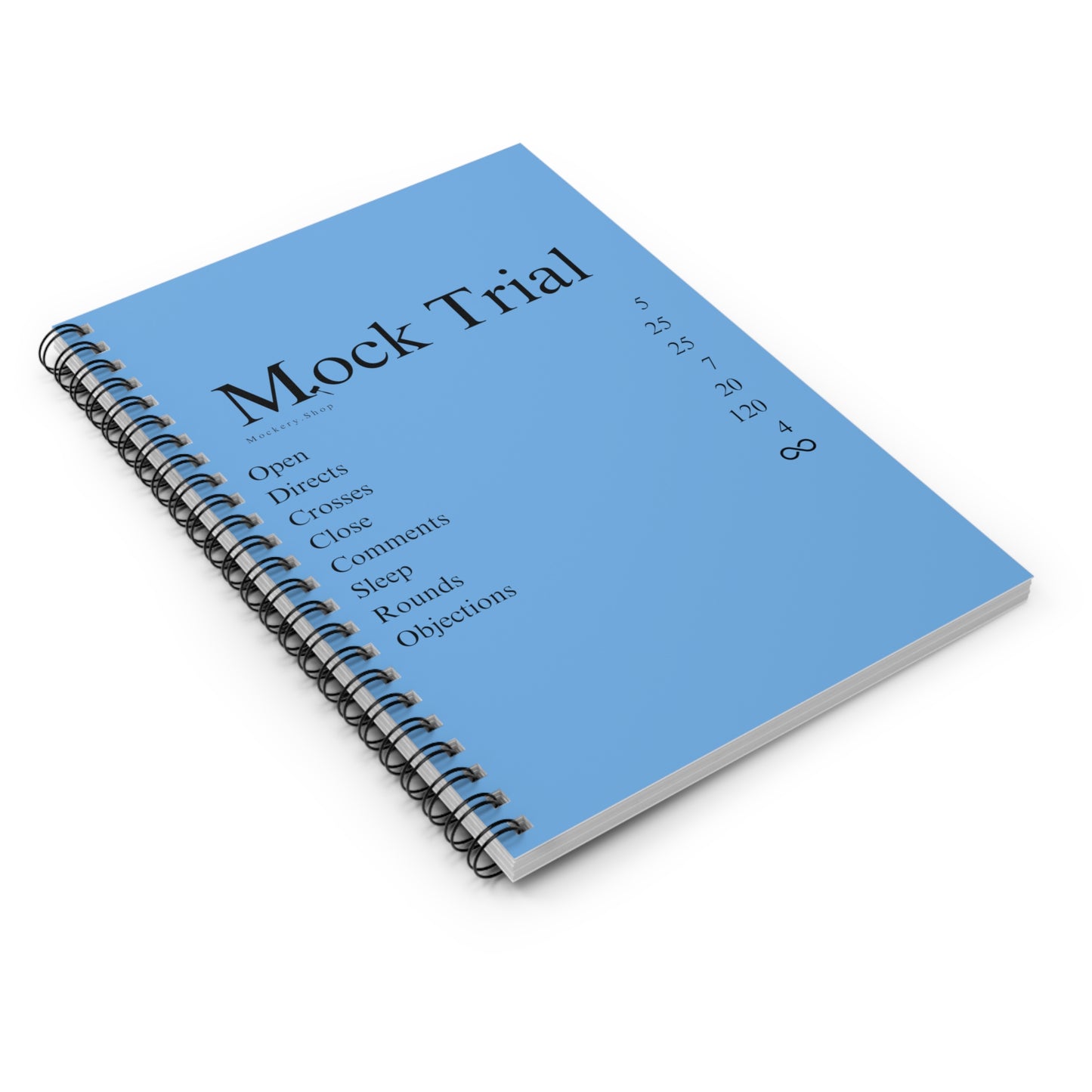 Mock Trial Ingredients Spiral Notebook - Ruled Line