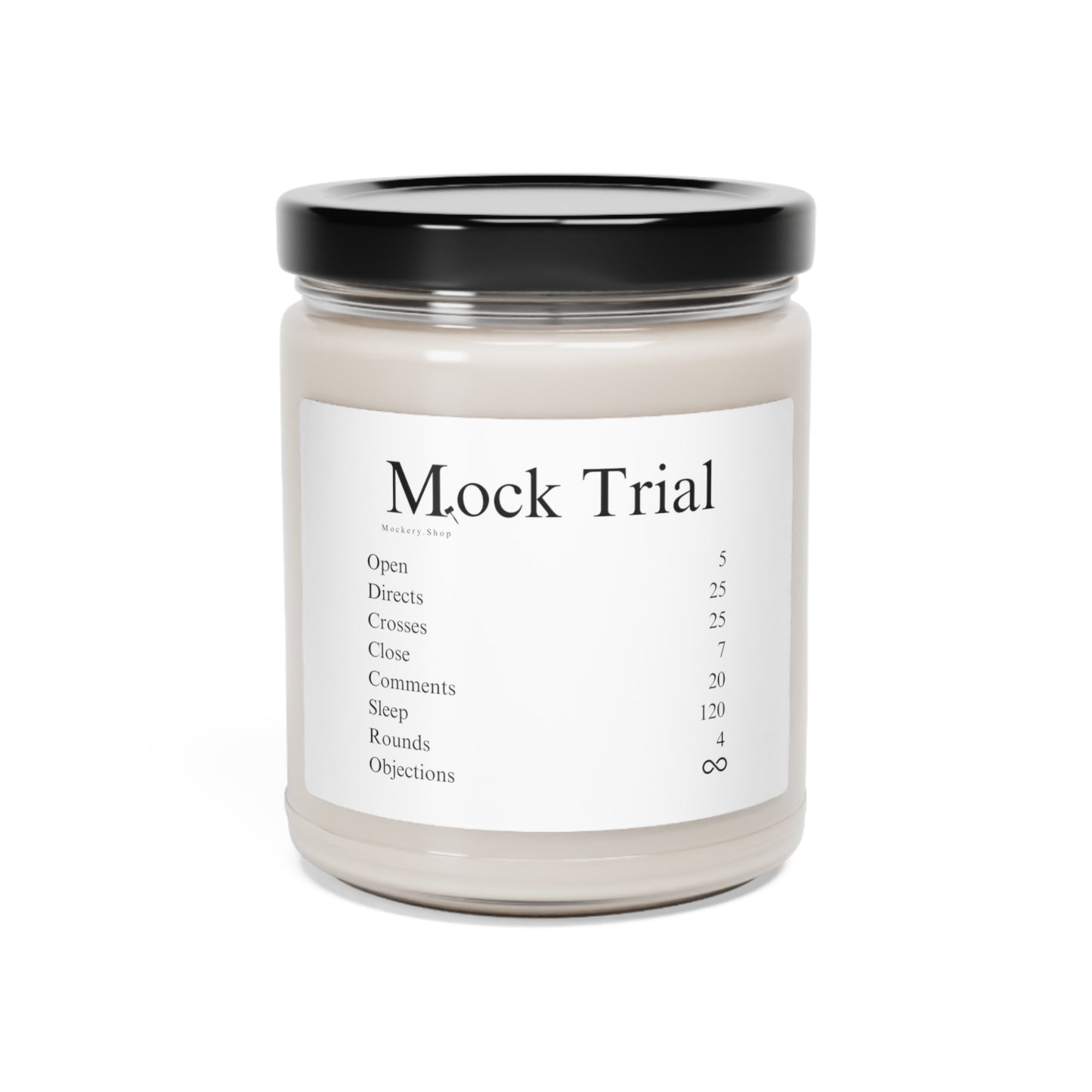 Mock Trial Ingredients Scented Soy Candle, 9oz