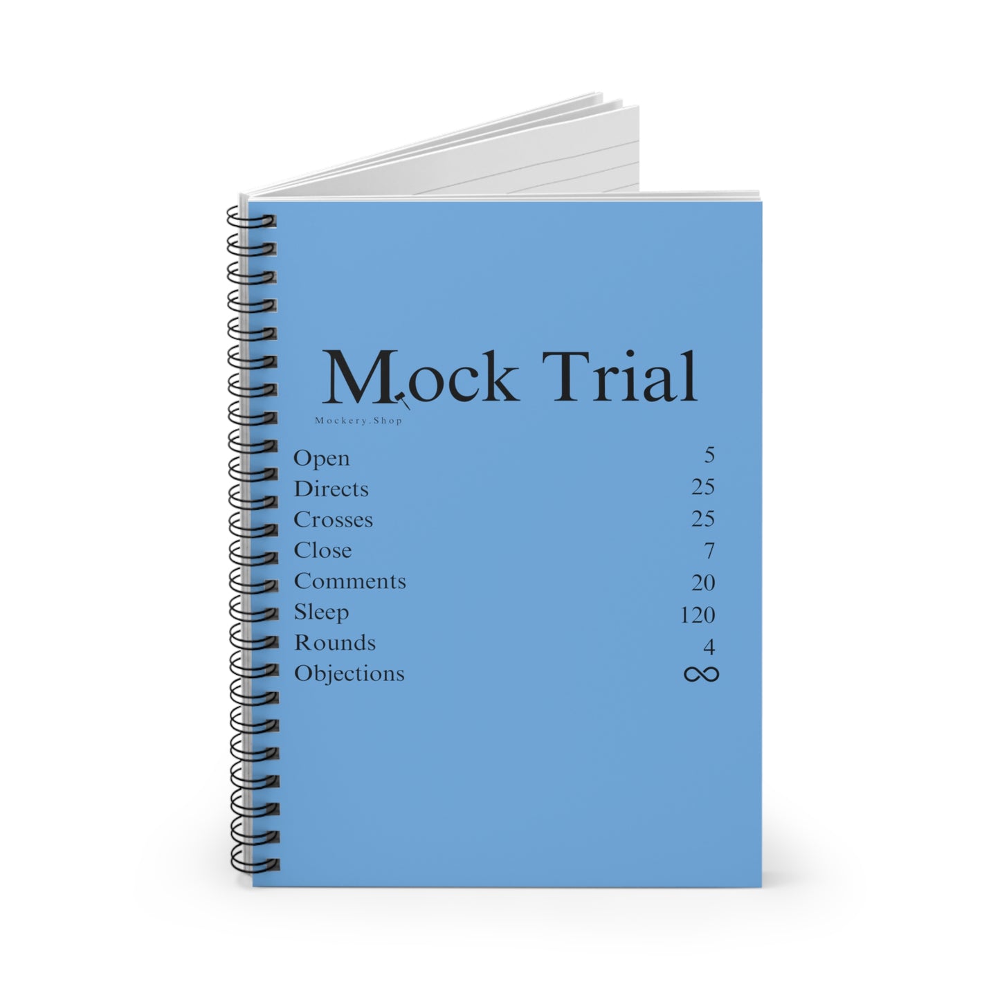 Mock Trial Ingredients Spiral Notebook - Ruled Line