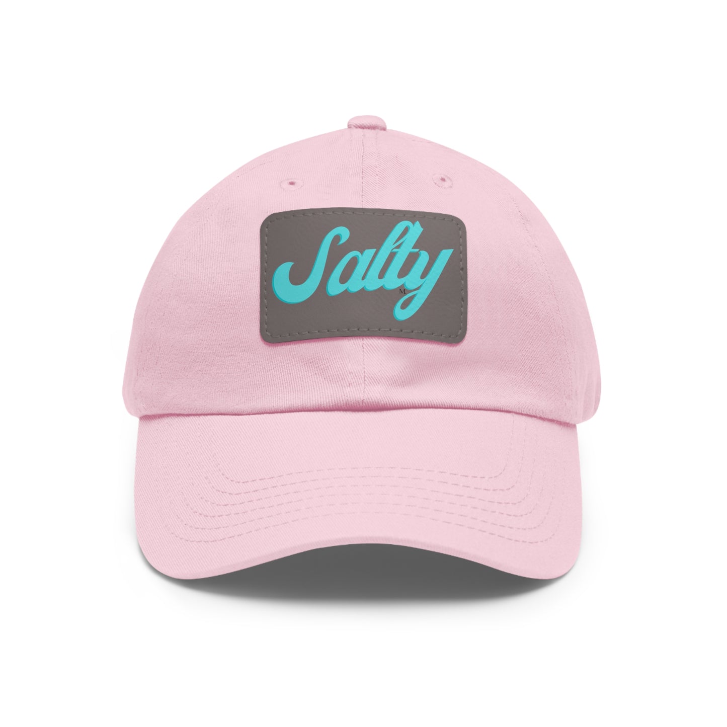 Salty Dad Hat with Leather Patch (Rectangle)