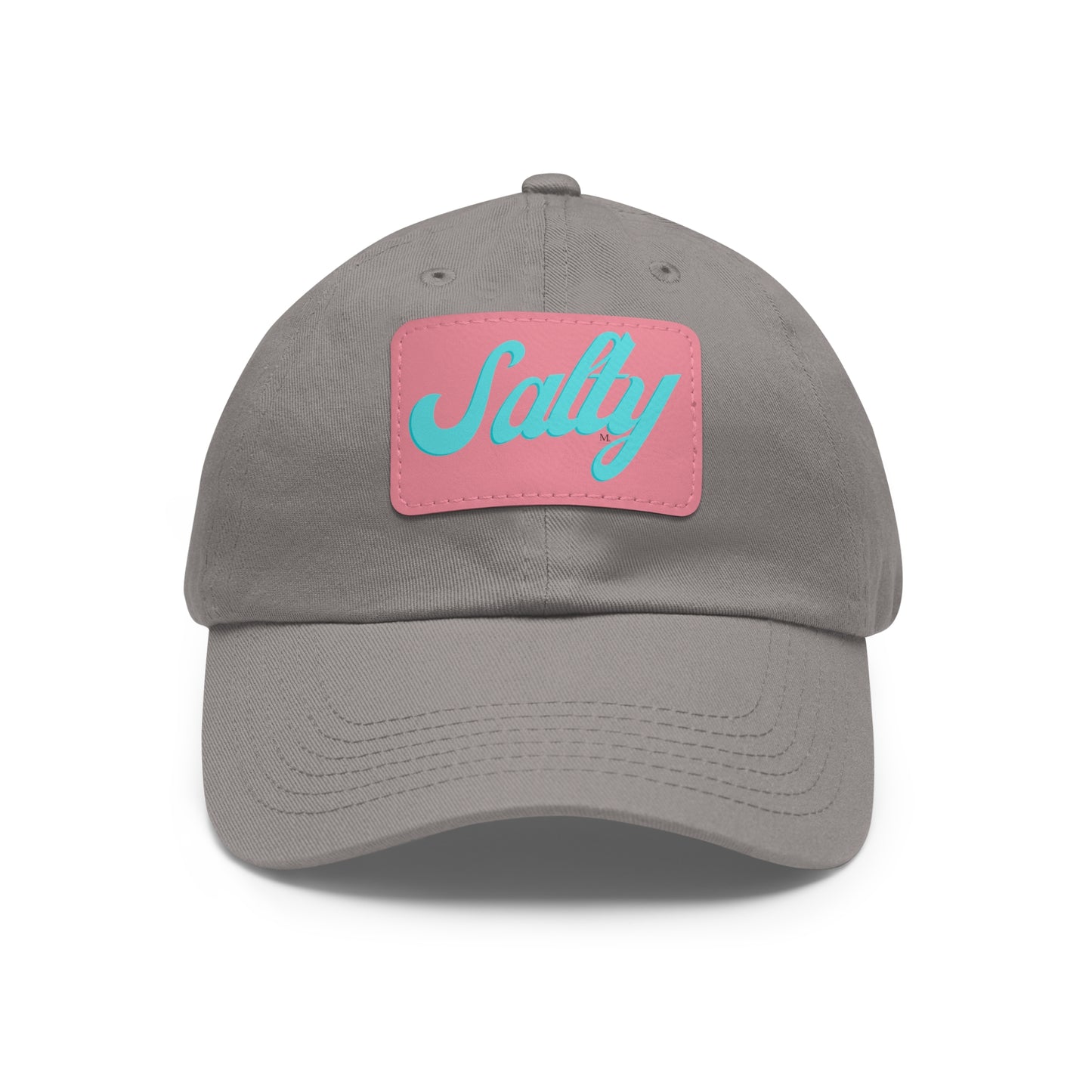 Salty Dad Hat with Leather Patch (Rectangle)